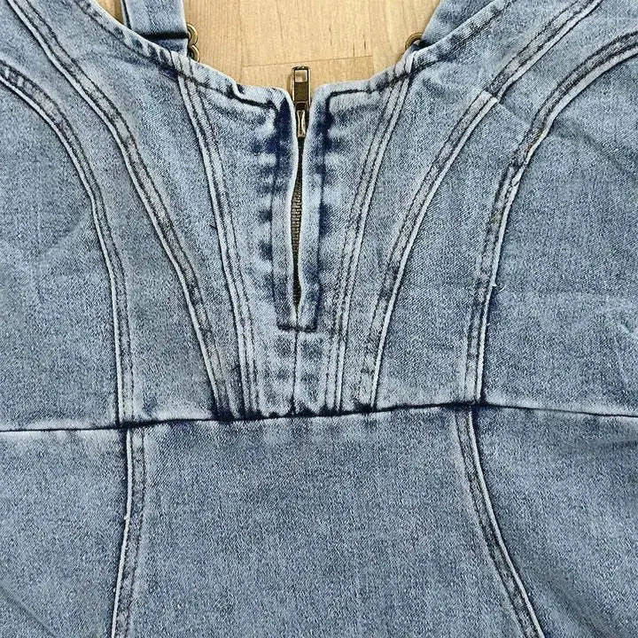 Anna Denim jurk met verstelbare bandjes