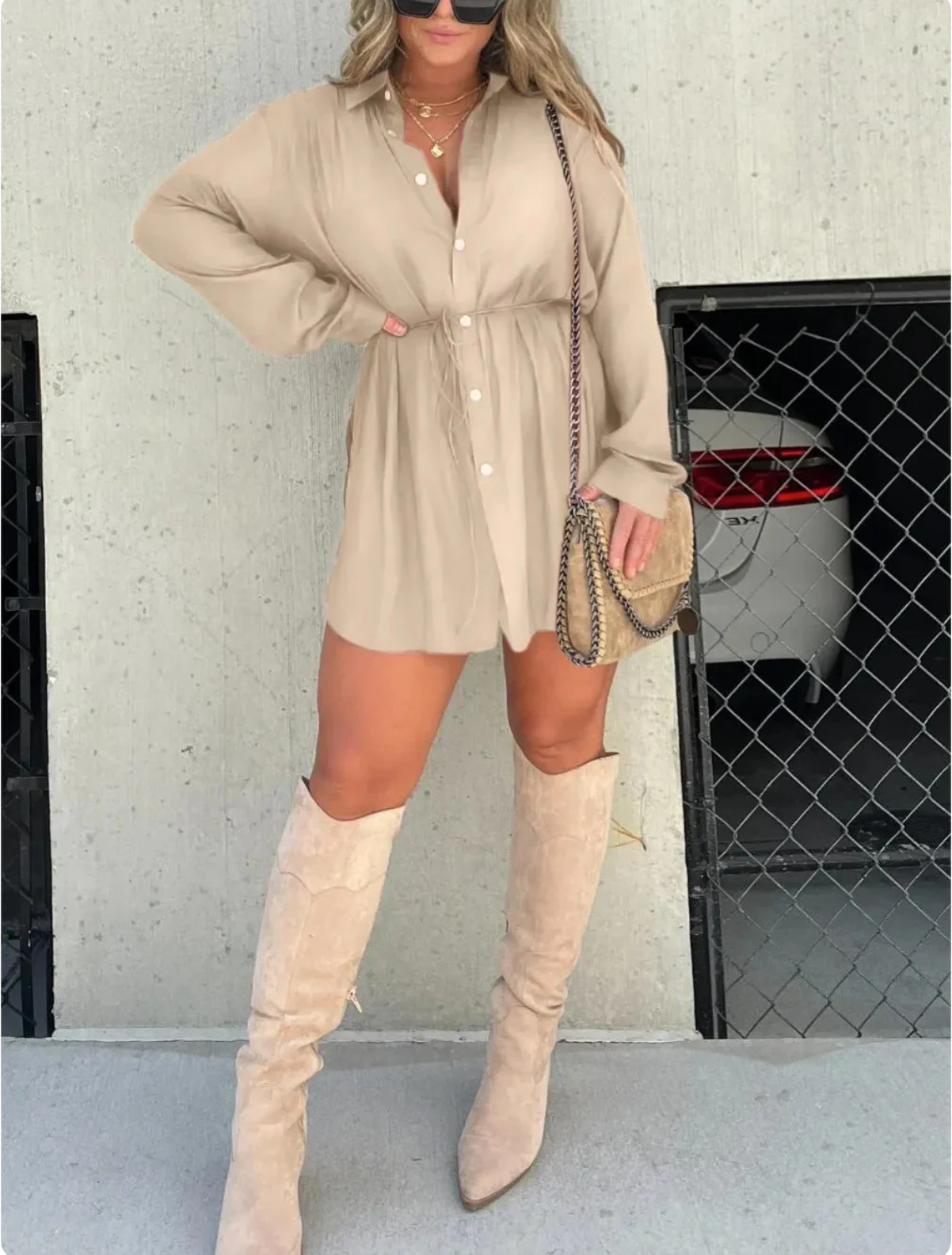 Jessica | Trendy satijnen romper jurk The Muscle Shop